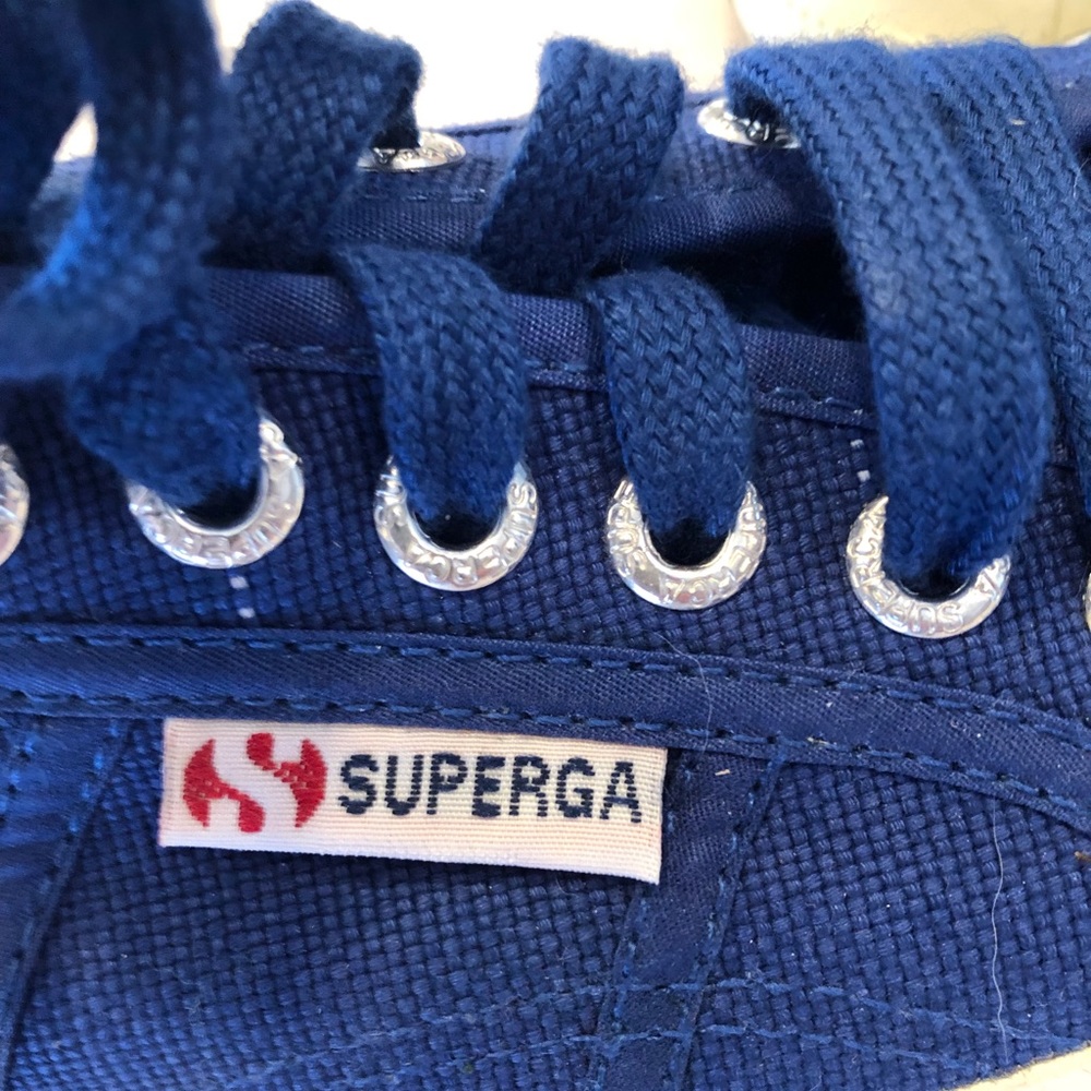 Supera Blue Canvas Sneakers, Size 8 - Picture 6 of 9